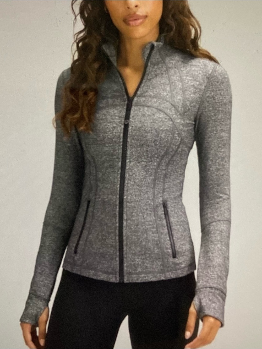 Lululemon Heathered Black Women's Define Full‑Zip Athletic Jacket
